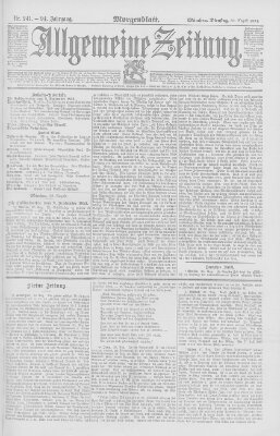 Allgemeine Zeitung Dienstag 30. August 1892