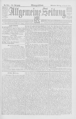 Allgemeine Zeitung Freitag 2. September 1892