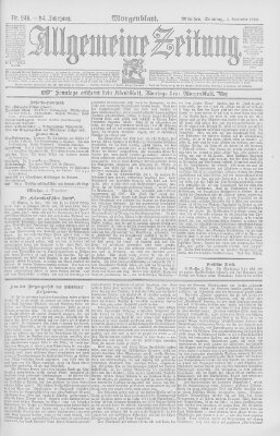 Allgemeine Zeitung Sonntag 4. September 1892