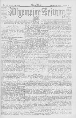 Allgemeine Zeitung Montag 5. September 1892