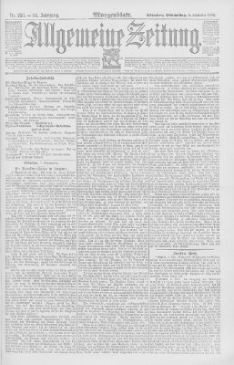 Allgemeine Zeitung Donnerstag 8. September 1892