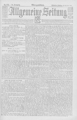 Allgemeine Zeitung Freitag 16. September 1892