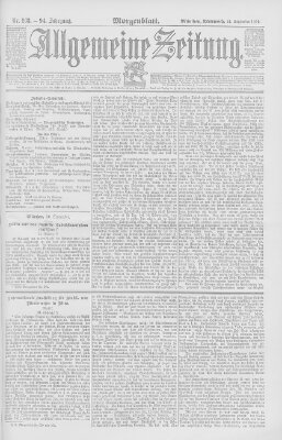 Allgemeine Zeitung Mittwoch 21. September 1892