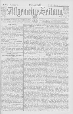 Allgemeine Zeitung Freitag 23. September 1892