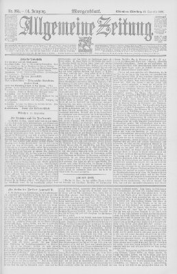 Allgemeine Zeitung Dienstag 27. September 1892