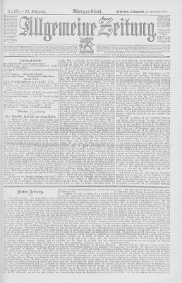 Allgemeine Zeitung Mittwoch 28. September 1892