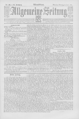 Allgemeine Zeitung Montag 24. Oktober 1892