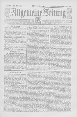 Allgemeine Zeitung Mittwoch 26. Oktober 1892