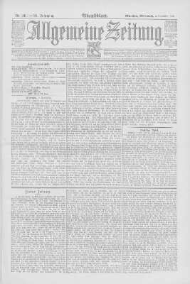 Allgemeine Zeitung Mittwoch 2. November 1892