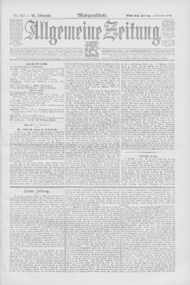 Allgemeine Zeitung Freitag 4. November 1892