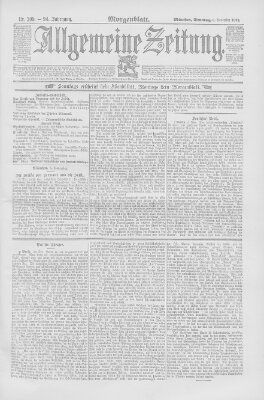 Allgemeine Zeitung Sonntag 6. November 1892