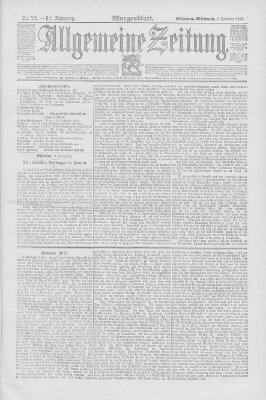 Allgemeine Zeitung Mittwoch 9. November 1892