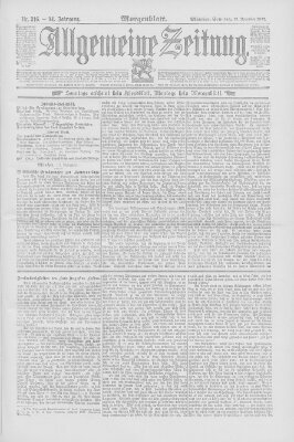 Allgemeine Zeitung Sonntag 13. November 1892