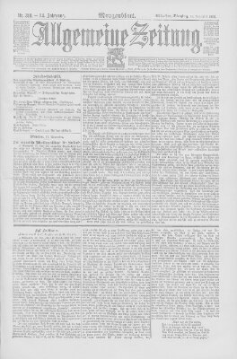 Allgemeine Zeitung Dienstag 15. November 1892