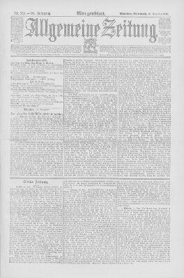 Allgemeine Zeitung Mittwoch 16. November 1892