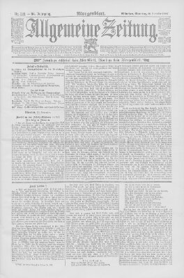 Allgemeine Zeitung Sonntag 20. November 1892