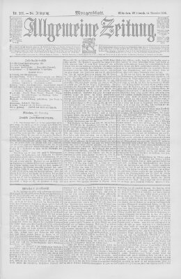 Allgemeine Zeitung Mittwoch 23. November 1892