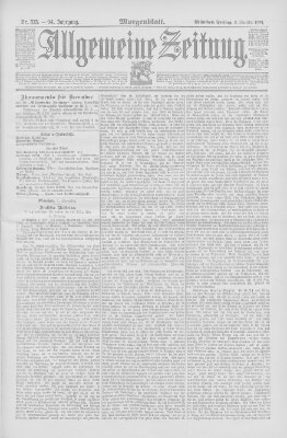 Allgemeine Zeitung Freitag 2. Dezember 1892