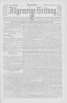 Allgemeine Zeitung Sonntag 4. Dezember 1892