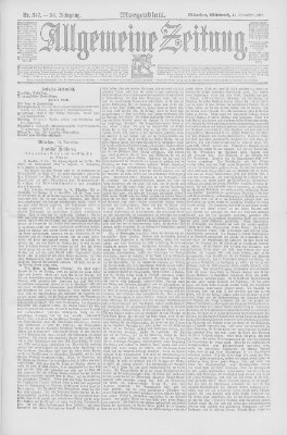 Allgemeine Zeitung Mittwoch 14. Dezember 1892