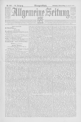 Allgemeine Zeitung Donnerstag 15. Dezember 1892