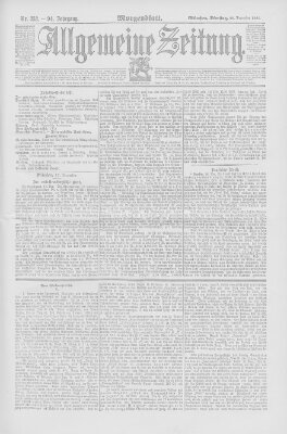 Allgemeine Zeitung Dienstag 20. Dezember 1892