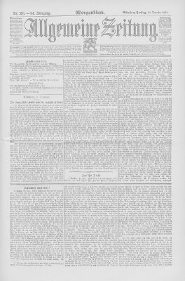 Allgemeine Zeitung Freitag 23. Dezember 1892