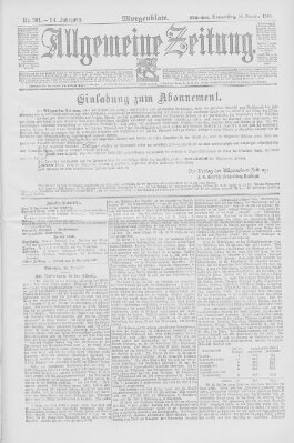 Allgemeine Zeitung Donnerstag 29. Dezember 1892