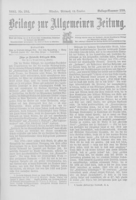 Allgemeine Zeitung Mittwoch 12. Oktober 1892