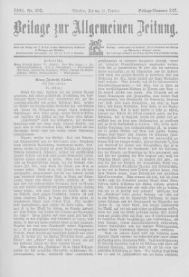 Allgemeine Zeitung Freitag 21. Oktober 1892