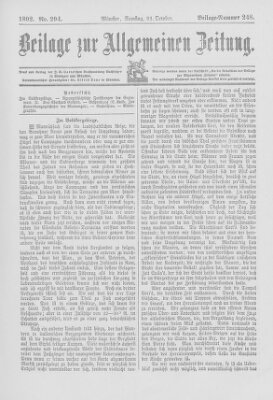 Allgemeine Zeitung Samstag 22. Oktober 1892