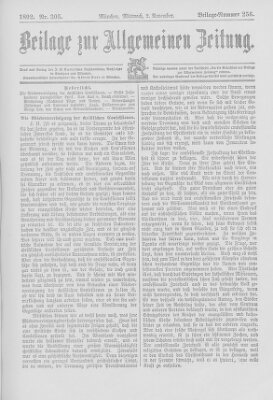 Allgemeine Zeitung Mittwoch 2. November 1892