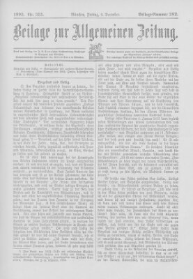 Allgemeine Zeitung Freitag 2. Dezember 1892