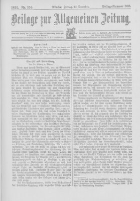 Allgemeine Zeitung Freitag 23. Dezember 1892