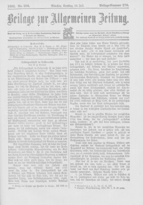 Allgemeine Zeitung Samstag 23. Juli 1892