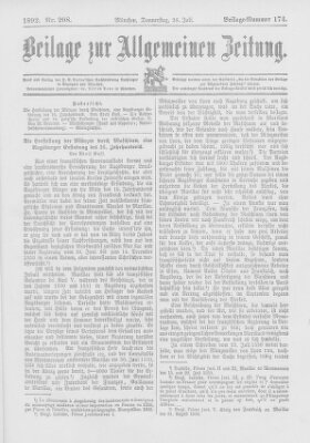 Allgemeine Zeitung Donnerstag 28. Juli 1892