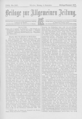 Allgemeine Zeitung Montag 5. September 1892