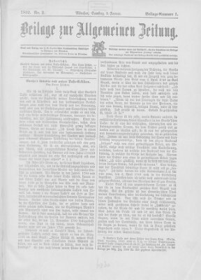 Allgemeine Zeitung Samstag 2. Januar 1892