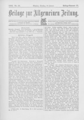 Allgemeine Zeitung Dienstag 19. Januar 1892