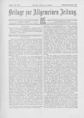 Allgemeine Zeitung Freitag 22. Januar 1892