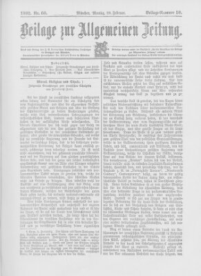 Allgemeine Zeitung Montag 29. Februar 1892