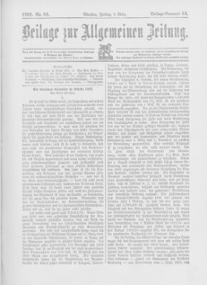 Allgemeine Zeitung Freitag 4. März 1892