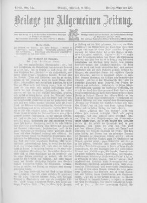 Allgemeine Zeitung Mittwoch 9. März 1892