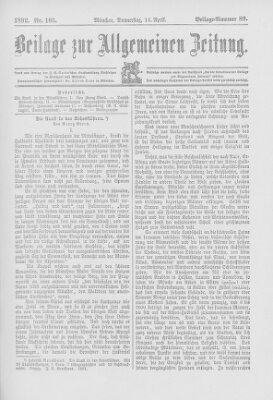 Allgemeine Zeitung Donnerstag 14. April 1892