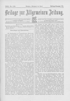 Allgemeine Zeitung Mittwoch 20. April 1892