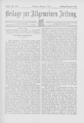 Allgemeine Zeitung Montag 2. Mai 1892