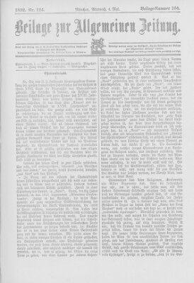 Allgemeine Zeitung Mittwoch 4. Mai 1892