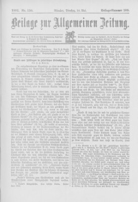 Allgemeine Zeitung Dienstag 10. Mai 1892