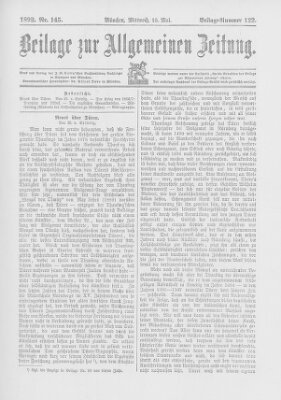 Allgemeine Zeitung Mittwoch 25. Mai 1892