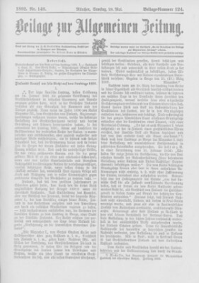 Allgemeine Zeitung Samstag 28. Mai 1892